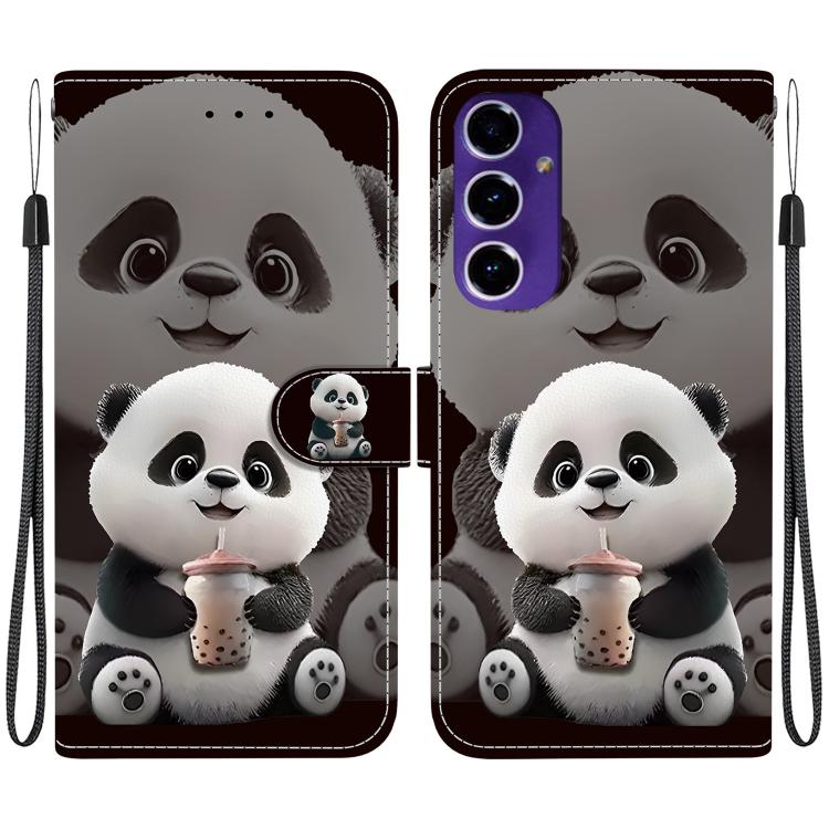 Custodia per telefono in pelle con texture cristallina e disegno colorato, For Galaxy A56 5G, For Galaxy A16 4G / 5G