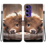 Custodia per telefono in pelle con texture cristallina e disegno colorato, For Galaxy A56 5G, For Galaxy A16 4G / 5G