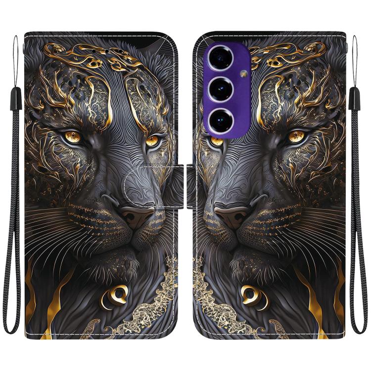 Custodia per telefono in pelle con texture cristallina e disegno colorato, For Galaxy A56 5G, For Galaxy A16 4G / 5G