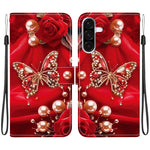 Custodia per telefono in pelle con texture cristallina e disegno colorato, For Galaxy A17 5G / A26 5G, For Galaxy A07 4G / 5G / A06 4G / 5G