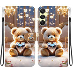 Custodia per telefono in pelle con texture cristallina e disegno colorato, For Galaxy A05s, For Galaxy A25 5G