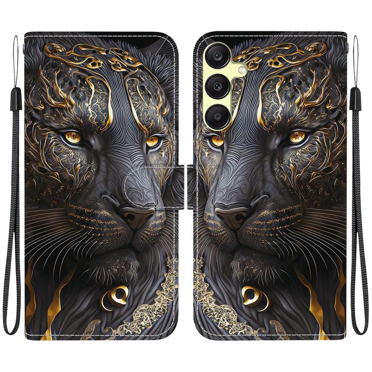 Custodia per telefono in pelle con texture cristallina e disegno colorato, For Galaxy A05s, For Galaxy A25 5G