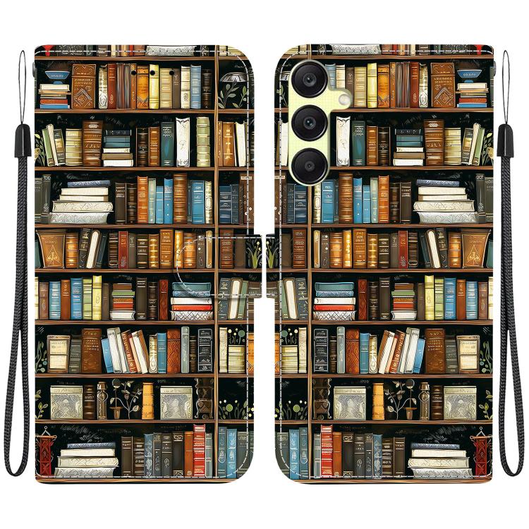 Custodia per telefono in pelle con texture cristallina e disegno colorato, For Galaxy A05s, For Galaxy A25 5G