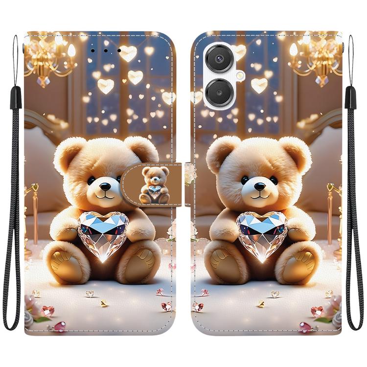 Custodia per telefono in pelle con texture cristallina e disegno colorato, For Galaxy A27 5G, For Galaxy A25e / A25 5G JP