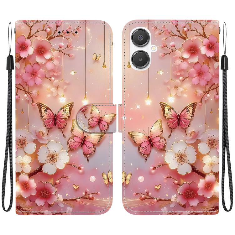 Custodia per telefono in pelle con texture cristallina e disegno colorato, For Galaxy A27 5G, For Galaxy A25e / A25 5G JP