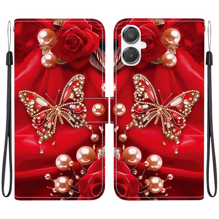 Custodia per telefono in pelle con texture cristallina e disegno colorato, For Galaxy A27 5G, For Galaxy A25e / A25 5G JP