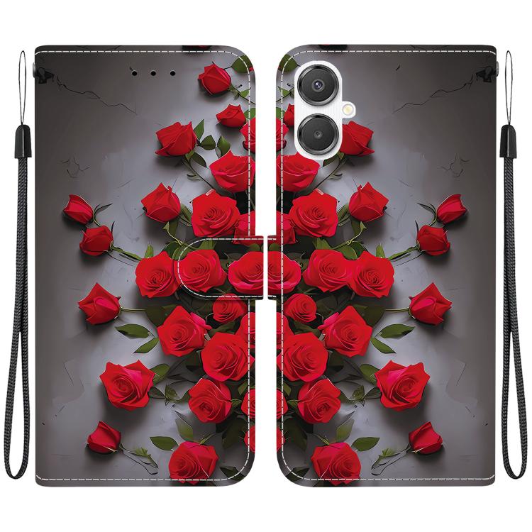 Custodia per telefono in pelle con texture cristallina e disegno colorato, For Galaxy A27 5G, For Galaxy A25e / A25 5G JP