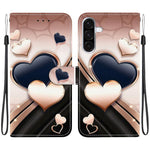 Custodia per telefono in pelle con texture cristallina e disegno colorato, For Galaxy A56 5G, For Galaxy A16 4G / 5G