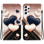 Custodia per telefono in pelle con texture cristallina e disegno colorato, For Galaxy A13 4G / 5G / A04, For Galaxy A53 5G