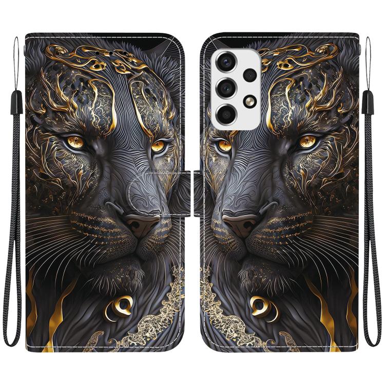 Custodia per telefono in pelle con texture cristallina e disegno colorato, For Galaxy A13 4G / 5G / A04, For Galaxy A53 5G