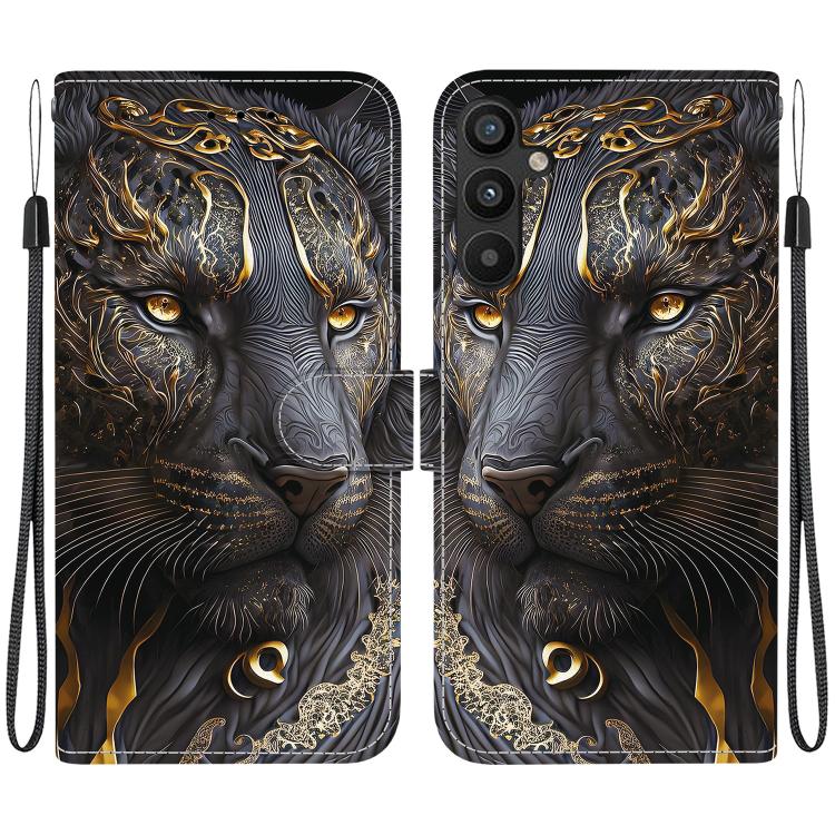Custodia per telefono in pelle con texture cristallina e disegno colorato, For Galaxy A34 5G, For Galaxy A54 5G