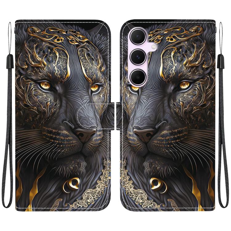 Custodia per telefono in pelle con texture cristallina e disegno colorato, For Galaxy A15 4G / 5G, For Galaxy A55 5G