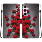 Custodia per telefono in pelle con texture cristallina e disegno colorato, For Galaxy A15 4G / 5G, For Galaxy A55 5G