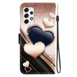 Custodia per telefono in pelle con texture cristallina e disegno colorato, For Galaxy A73 5G, For Galaxy A33 5G