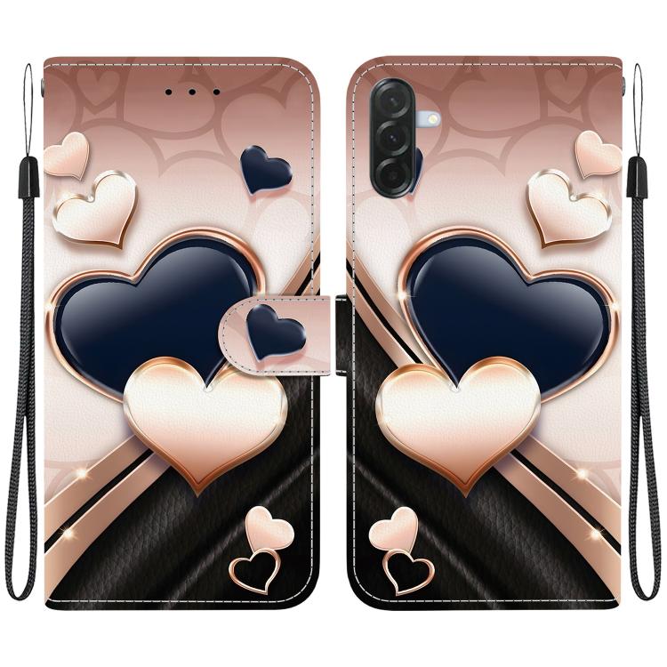 Custodia per telefono in pelle con texture cristallina e disegno colorato, For Galaxy A57 5G, For Galaxy A37 5G / A36 5G