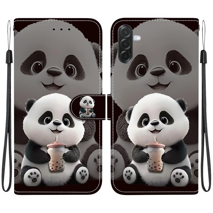 Custodia per telefono in pelle con texture cristallina e disegno colorato, For Galaxy A57 5G, For Galaxy A37 5G / A36 5G