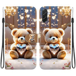 Custodia per telefono in pelle con texture cristallina e disegno colorato, For Galaxy A57 5G, For Galaxy A37 5G / A36 5G