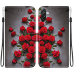 Custodia per telefono in pelle con texture cristallina e disegno colorato, For Galaxy A57 5G, For Galaxy A37 5G / A36 5G