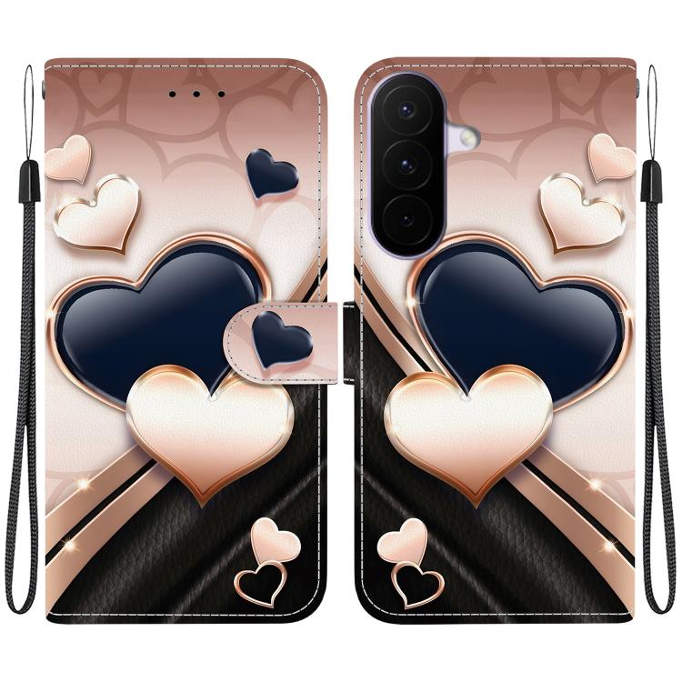 Custodia per telefono in pelle con texture cristallina e disegno colorato, For Galaxy A27 5G, For Galaxy A25e / A25 5G JP