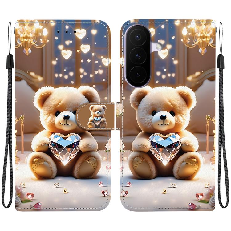 Custodia per telefono in pelle con texture cristallina e disegno colorato, For Galaxy A27 5G, For Galaxy A25e / A25 5G JP