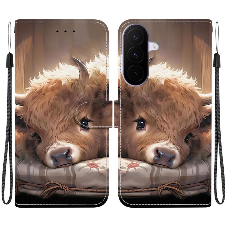 Custodia per telefono in pelle con texture cristallina e disegno colorato, For Galaxy A27 5G, For Galaxy A25e / A25 5G JP