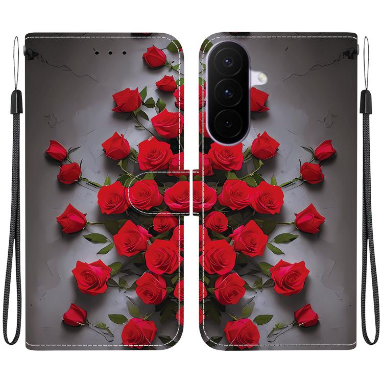 Custodia per telefono in pelle con texture cristallina e disegno colorato, For Galaxy A27 5G, For Galaxy A25e / A25 5G JP