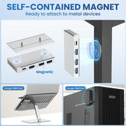 HST-3A1C 4 in 1 USB 3.0 Detachable Magnetic Docking Station, HST-3A1C