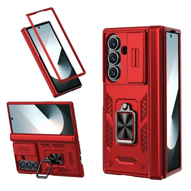 Custodia per telefono Kalebol con cerniera a finestra scorrevole e supporto ad anello, For Galaxy Z Fold8 Ultra 5G, For Galaxy Z Flip8 5G, For Galaxy Z Flip7 FE / Flip6, For Galaxy Z Fold7 5G