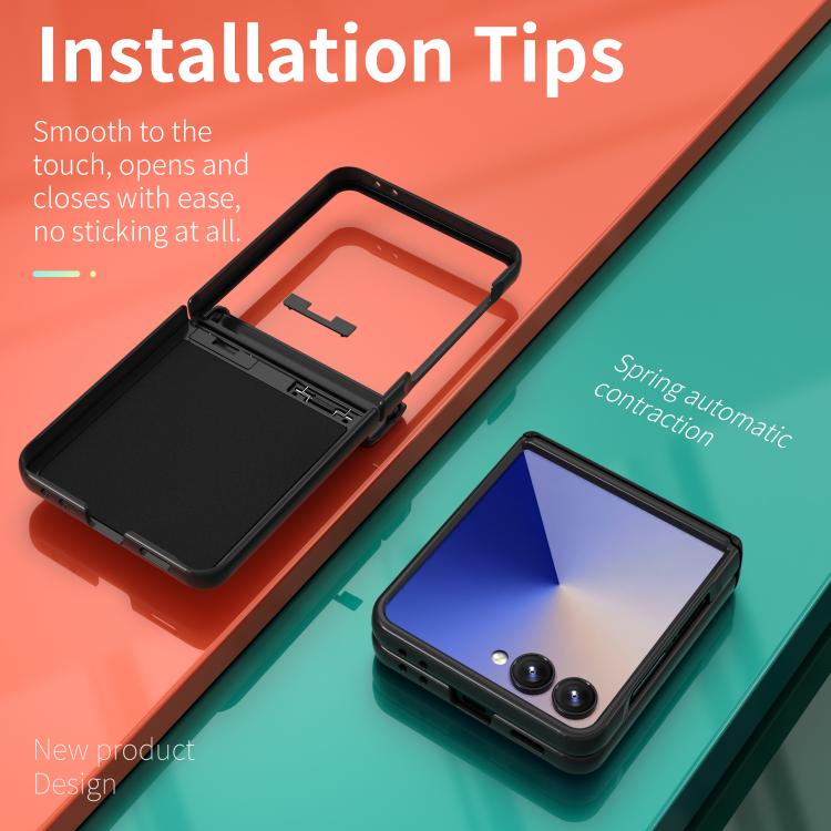 Custodia per telefono Kalebol con cerniera a finestra scorrevole e supporto ad anello, For Galaxy Z Flip7 5G, For Galaxy Z Fold6 5G, For Galaxy Z Fold5 5G, For Galaxy Z Flip5 5G