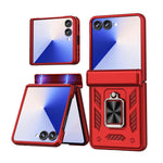 Custodia per telefono Kalebol con cerniera a finestra scorrevole e supporto ad anello, For Galaxy Z Flip7 5G, For Galaxy Z Fold6 5G, For Galaxy Z Fold5 5G, For Galaxy Z Flip5 5G