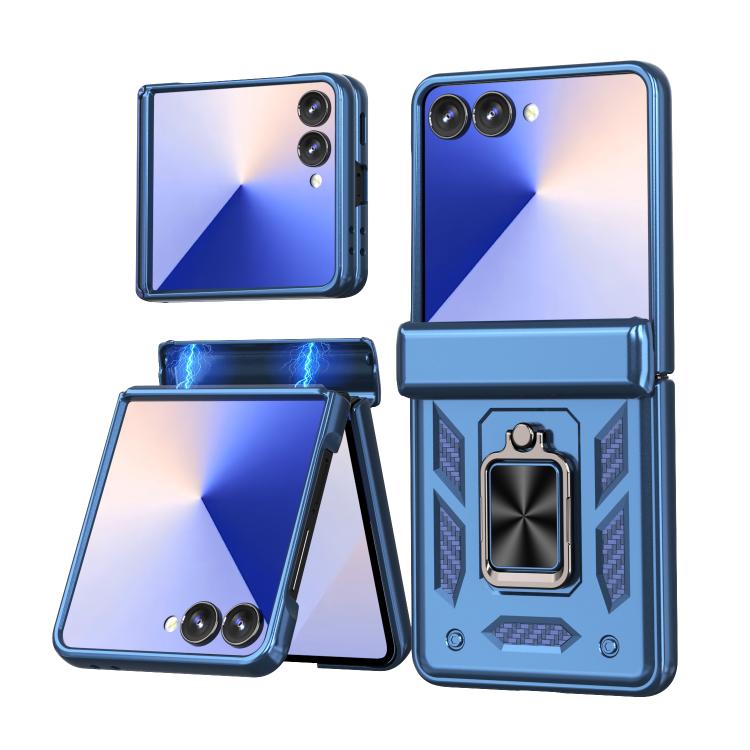 Custodia per telefono Kalebol con cerniera a finestra scorrevole e supporto ad anello, For Galaxy Z Flip7 5G, For Galaxy Z Fold6 5G, For Galaxy Z Fold5 5G, For Galaxy Z Flip5 5G