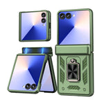 Custodia per telefono Kalebol con cerniera a finestra scorrevole e supporto ad anello, For Galaxy Z Flip7 5G, For Galaxy Z Fold6 5G, For Galaxy Z Fold5 5G, For Galaxy Z Flip5 5G