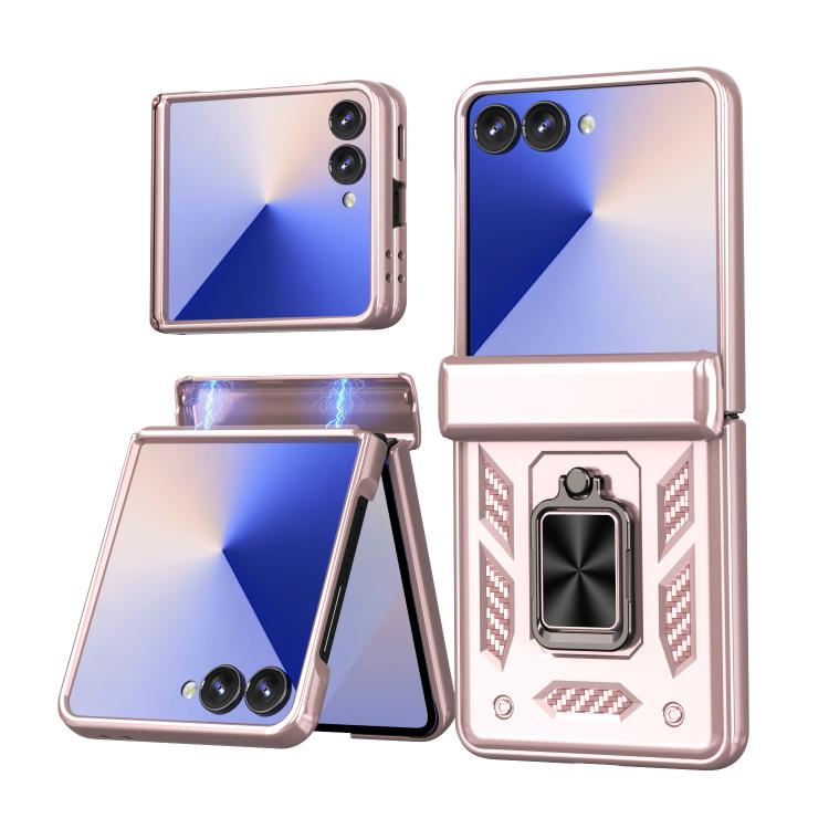 Custodia per telefono Kalebol con cerniera a finestra scorrevole e supporto ad anello, For Galaxy Z Flip7 5G, For Galaxy Z Fold6 5G, For Galaxy Z Fold5 5G, For Galaxy Z Flip5 5G
