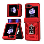 Custodia per telefono Kalebol con cerniera a finestra scorrevole e supporto ad anello, For Galaxy Z Fold8 Ultra 5G, For Galaxy Z Flip8 5G, For Galaxy Z Flip7 FE / Flip6, For Galaxy Z Fold7 5G