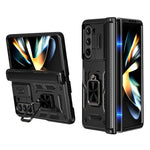 Custodia per telefono Kalebol con cerniera a finestra scorrevole e supporto ad anello, For Galaxy Z Flip7 5G, For Galaxy Z Fold6 5G, For Galaxy Z Fold5 5G, For Galaxy Z Flip5 5G