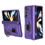 Custodia per telefono Kalebol con cerniera a finestra scorrevole e supporto ad anello, For Galaxy Z Flip7 5G, For Galaxy Z Fold6 5G, For Galaxy Z Fold5 5G, For Galaxy Z Flip5 5G