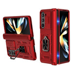 Custodia per telefono Kalebol con cerniera a finestra scorrevole e supporto ad anello, For Galaxy Z Flip7 5G, For Galaxy Z Fold6 5G, For Galaxy Z Fold5 5G, For Galaxy Z Flip5 5G