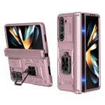 Custodia per telefono Kalebol con cerniera a finestra scorrevole e supporto ad anello, For Galaxy Z Flip7 5G, For Galaxy Z Fold6 5G, For Galaxy Z Fold5 5G, For Galaxy Z Flip5 5G