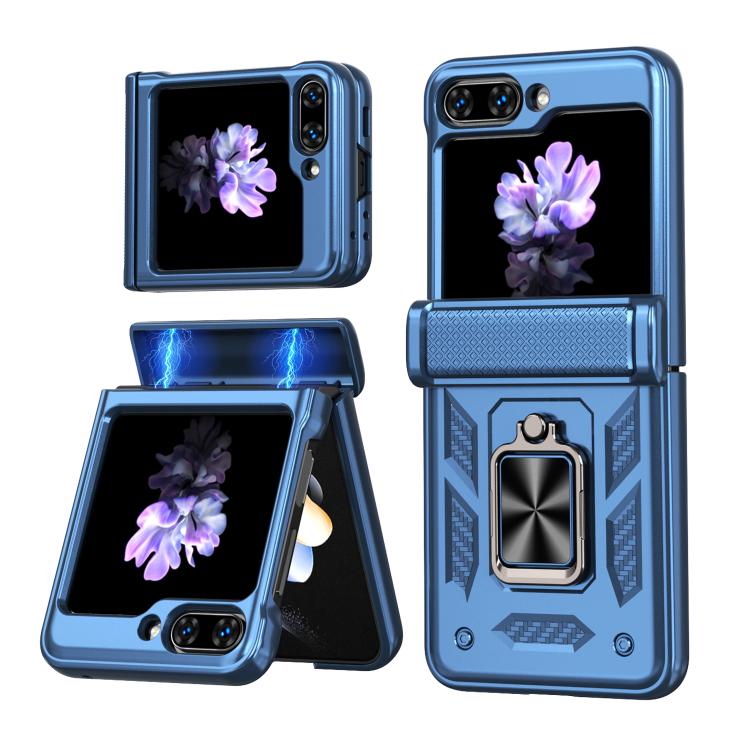 Custodia per telefono Kalebol con cerniera a finestra scorrevole e supporto ad anello, For Galaxy Z Flip7 5G, For Galaxy Z Fold6 5G, For Galaxy Z Fold5 5G, For Galaxy Z Flip5 5G