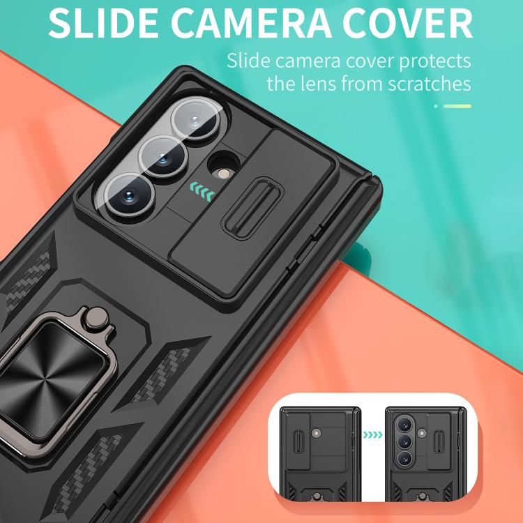 Custodia per telefono Kalebol con cerniera a finestra scorrevole e supporto ad anello, For Galaxy Z Fold8 Ultra 5G, For Galaxy Z Flip8 5G, For Galaxy Z Flip7 FE / Flip6, For Galaxy Z Fold7 5G