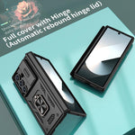 Custodia per telefono Kalebol con cerniera a finestra scorrevole e supporto ad anello, For Galaxy Z Fold8 Ultra 5G, For Galaxy Z Flip8 5G, For Galaxy Z Flip7 FE / Flip6, For Galaxy Z Fold7 5G