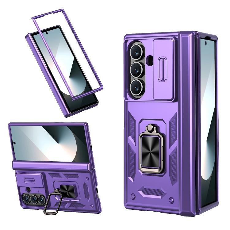 Custodia per telefono Kalebol con cerniera a finestra scorrevole e supporto ad anello, For Galaxy Z Fold8 Ultra 5G, For Galaxy Z Flip8 5G, For Galaxy Z Flip7 FE / Flip6, For Galaxy Z Fold7 5G