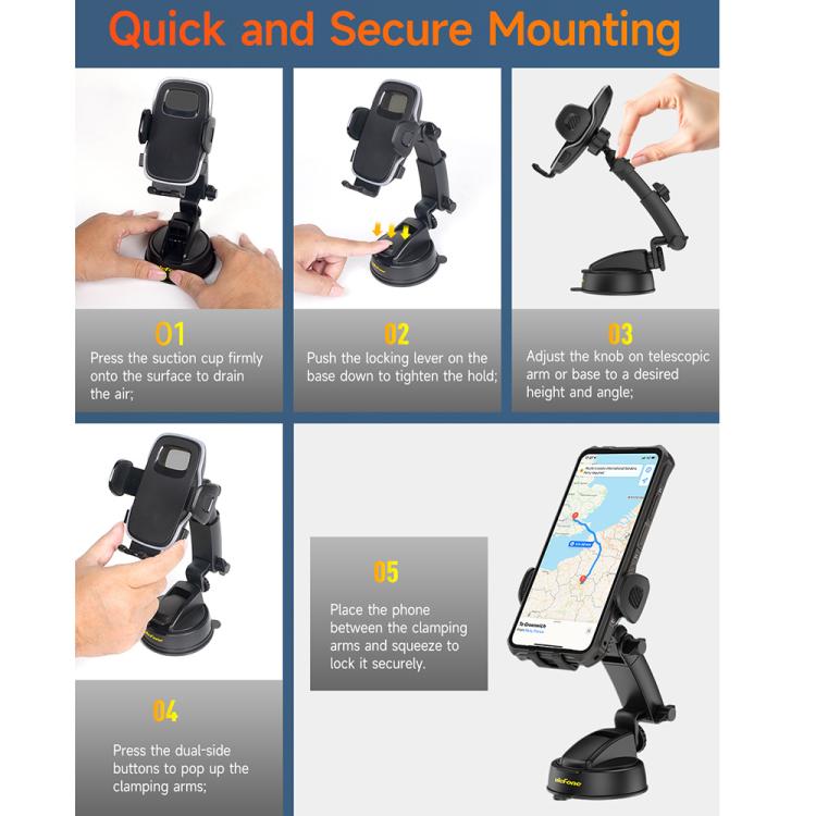 Supporto per telefono da auto/scrivania Ulefone UAN15 Armor Mount, modello standard, UAN15