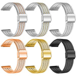 Cinturino per orologio xDfind con fibbia a sette perline in acciaio inossidabile, 20mm, 22mm