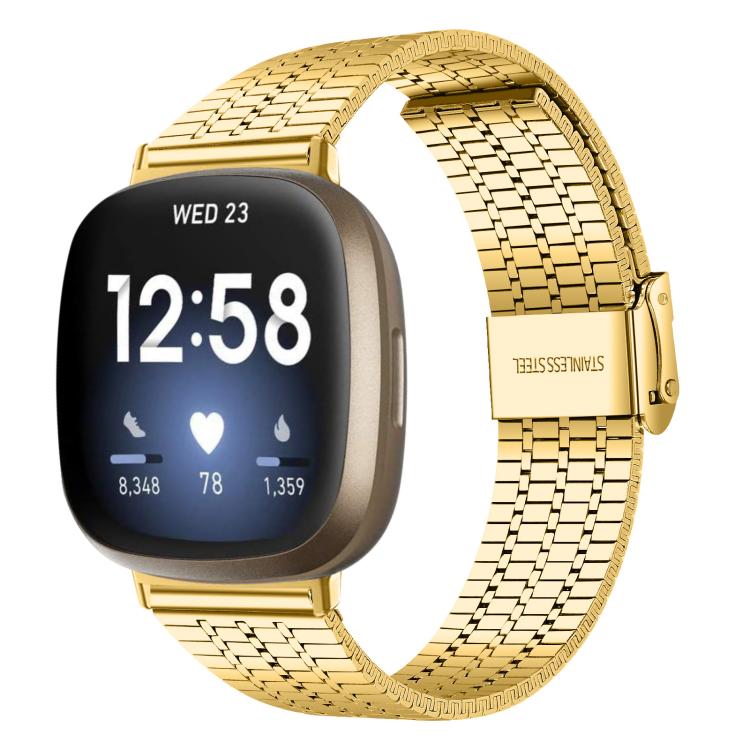 Cinturino per orologio xDfind con fibbia a sette perline in acciaio inossidabile, For Fitbit Versa 4 / 3 / Sense 2 / Sense