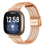 Cinturino per orologio xDfind con fibbia a sette perline in acciaio inossidabile, For Fitbit Versa 4 / 3 / Sense 2 / Sense