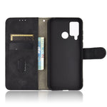 Tinta unita Skin Feel Fibbia magnetica Flip orizzontale Custodia in pelle PU con struttura in vitello con supporto e slot per schede e portafoglio, For DOOGEE N20 Pro