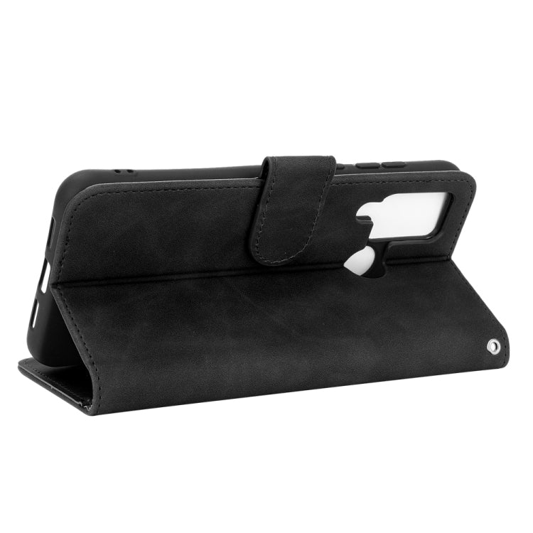 Tinta unita Skin Feel Fibbia magnetica Flip orizzontale Custodia in pelle PU con struttura in vitello con supporto e slot per schede e portafoglio, For DOOGEE N20 Pro