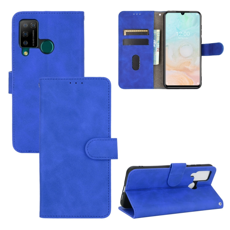Tinta unita Skin Feel Fibbia magnetica Flip orizzontale Custodia in pelle PU con struttura in vitello con supporto e slot per schede e portafoglio, For DOOGEE N20 Pro
