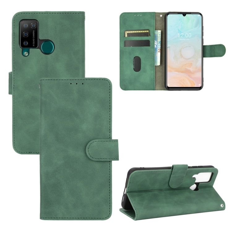 Tinta unita Skin Feel Fibbia magnetica Flip orizzontale Custodia in pelle PU con struttura in vitello con supporto e slot per schede e portafoglio, For DOOGEE N20 Pro
